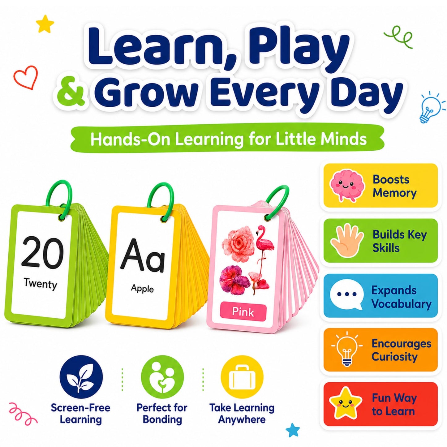 TOYVENTIVE First 250 Thick Toddler Flash Cards