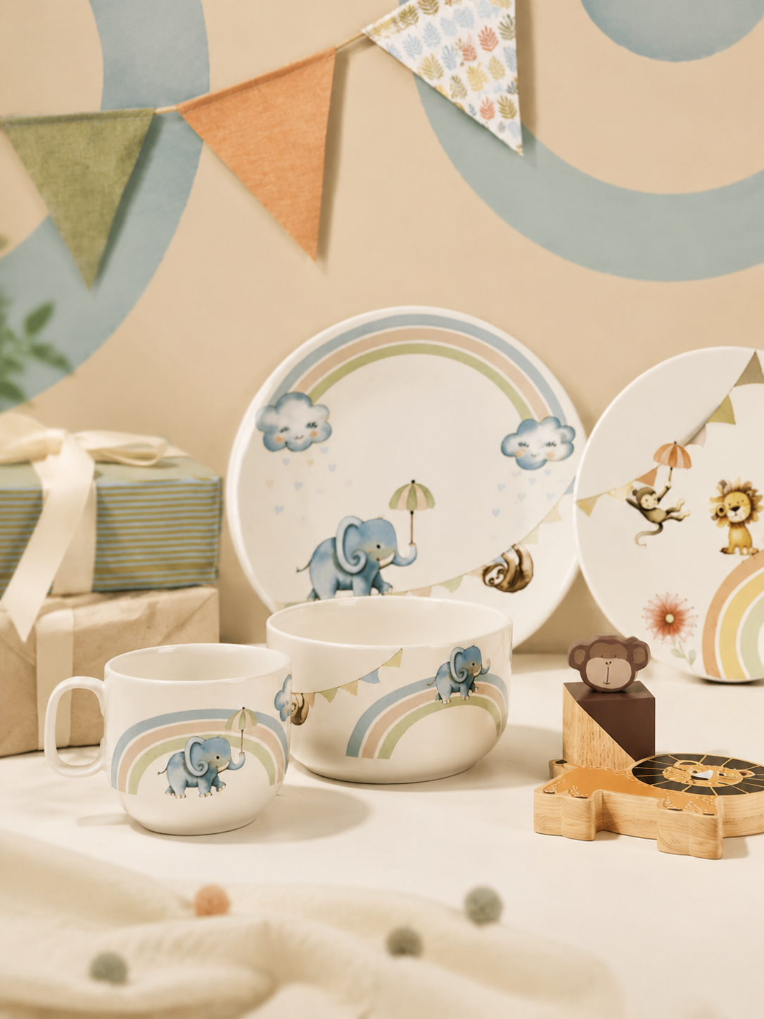 Elephant Kids Porcelain Bowl for Daily Meals
