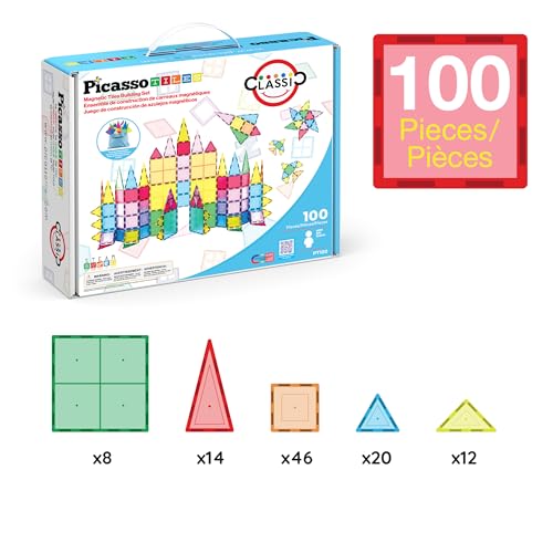 Magnetic Building Tiles 100 Piece Set