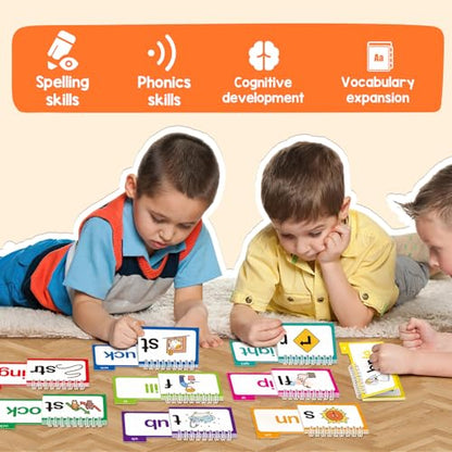 Phonics Flash Cards & Word Building Books for Kids
