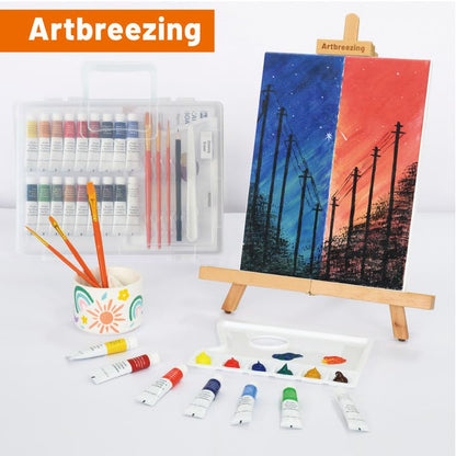 Acrylic Painting Set with Table Easel Kit