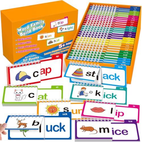 Phonics Flash Cards & Word Building Books for Kids