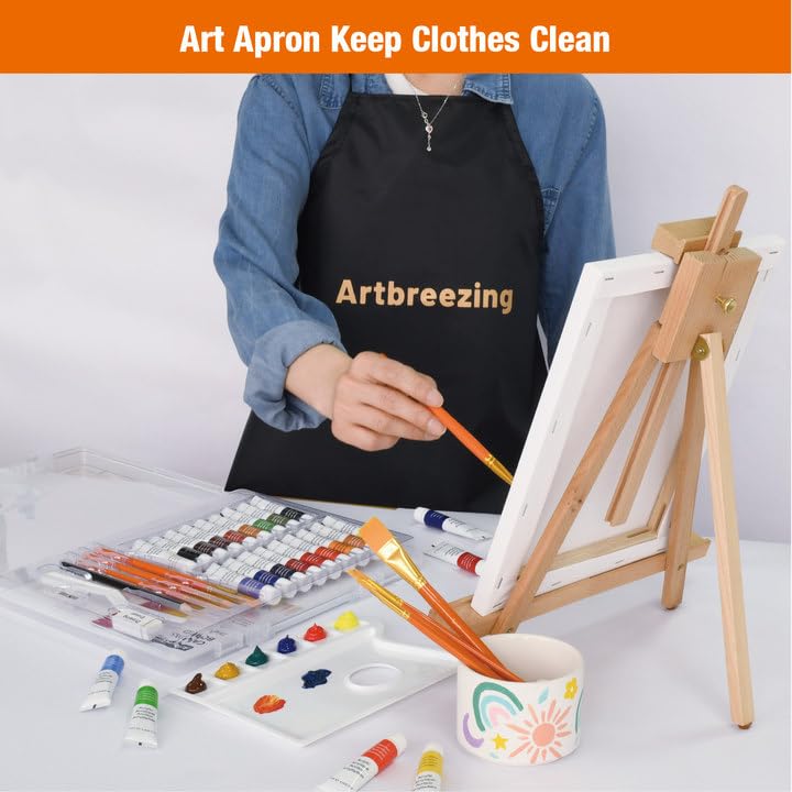 Acrylic Painting Set with Table Easel Kit