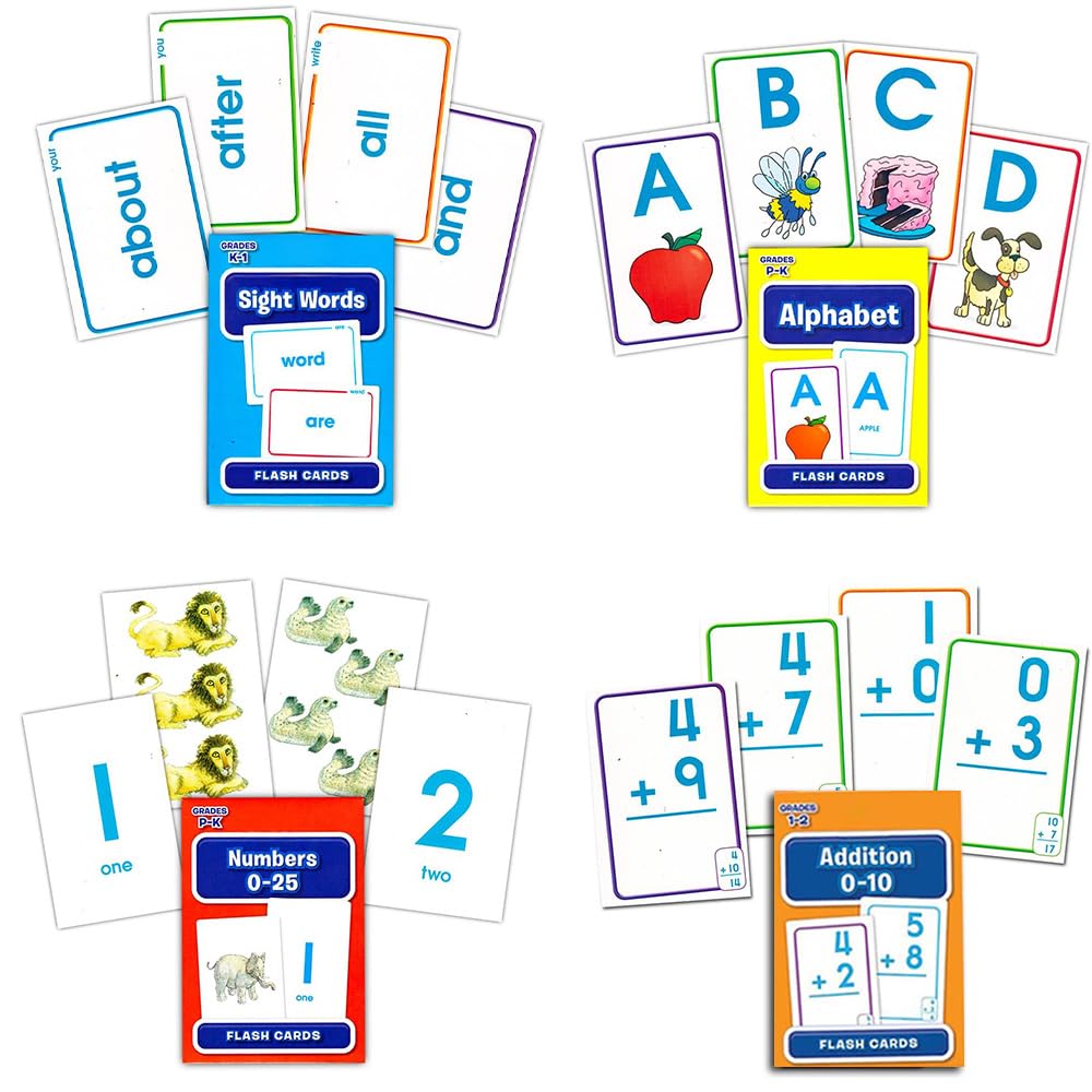Kindergarten Flash Cards Learning Bundle for Kids