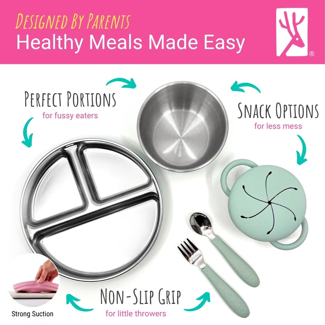 Stainless Steel Kids Mealtime Bundle Set