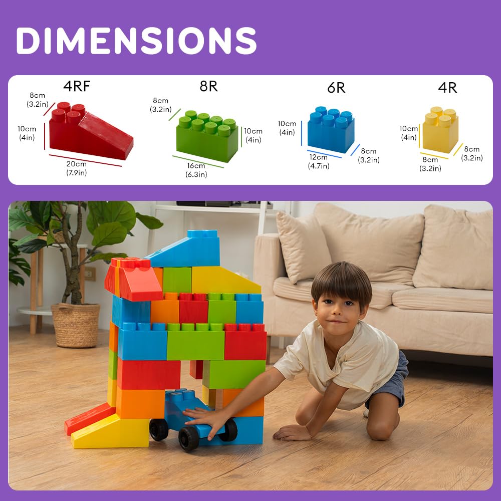 Jumbo Plastic Building Blocks Toy Set