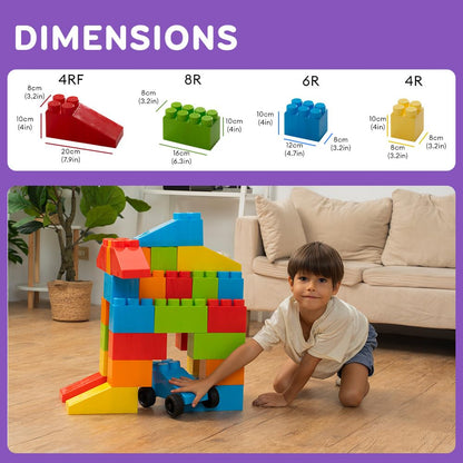 Jumbo Plastic Building Blocks Toy Set