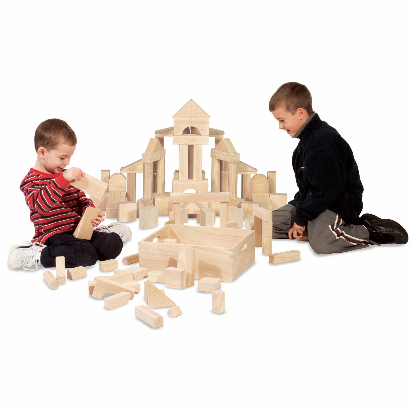 Solid Wood Building Blocks Set 60 Piece