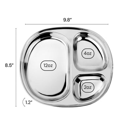 Stainless Steel Divided Plates for Kids