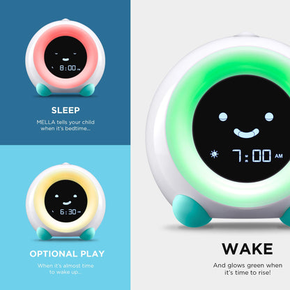 Kids Sleep Trainer Night Light Alarm Clock