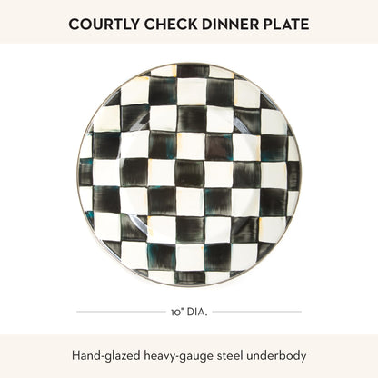 Decorative Enamel Dinner Plate 10 Inch