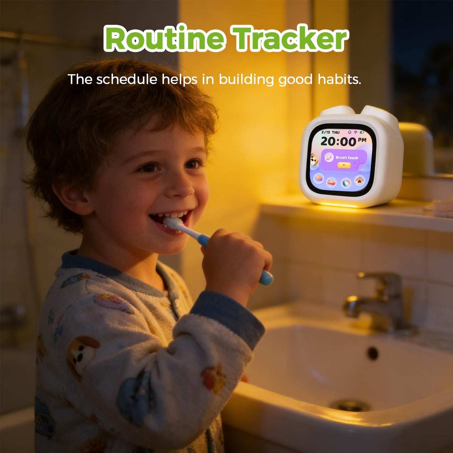 Kids Smart Alarm Clock with Nightlight