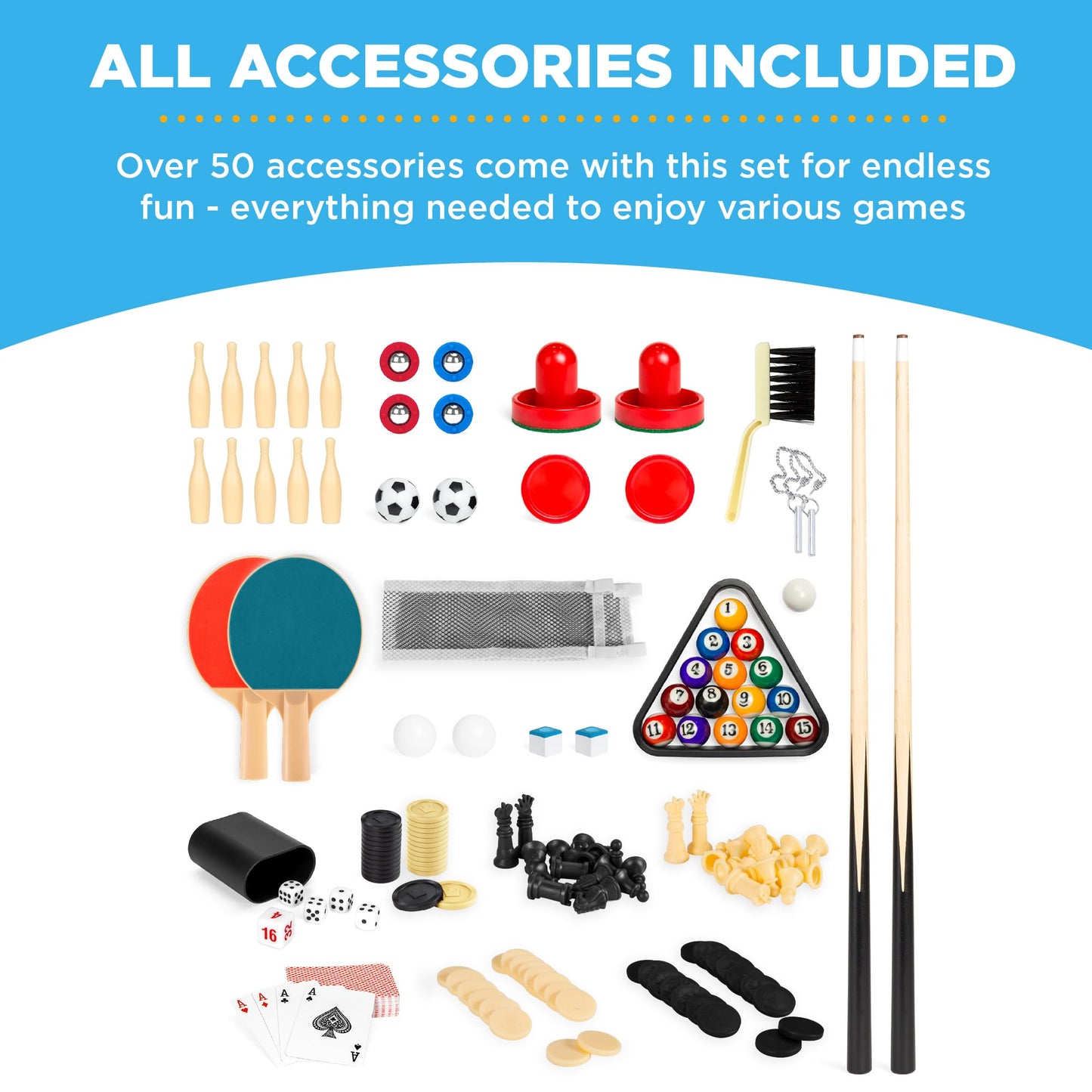 Multi Game Table Set for Family Game Room Fun
