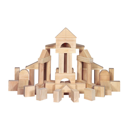 Solid Wood Building Blocks Set 60 Piece