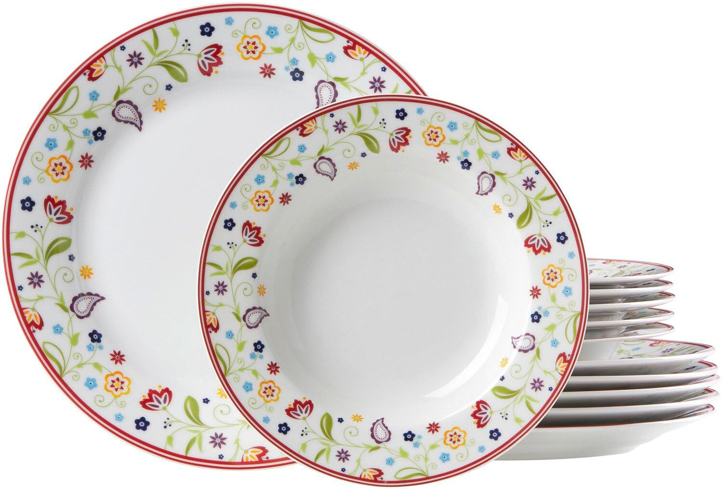 Porcelain Dinnerware Set 12 Piece Table Service