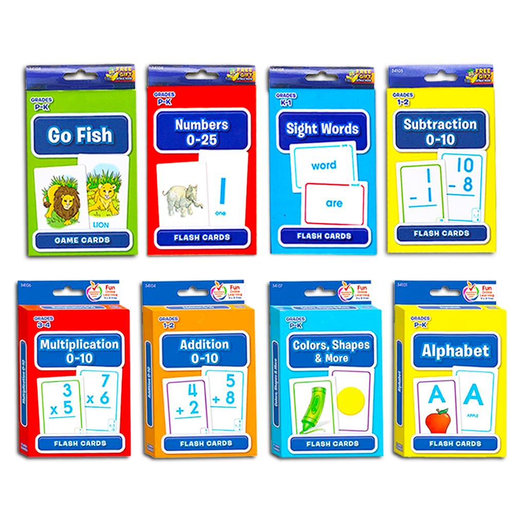 Kindergarten Flash Cards Learning Bundle for Kids