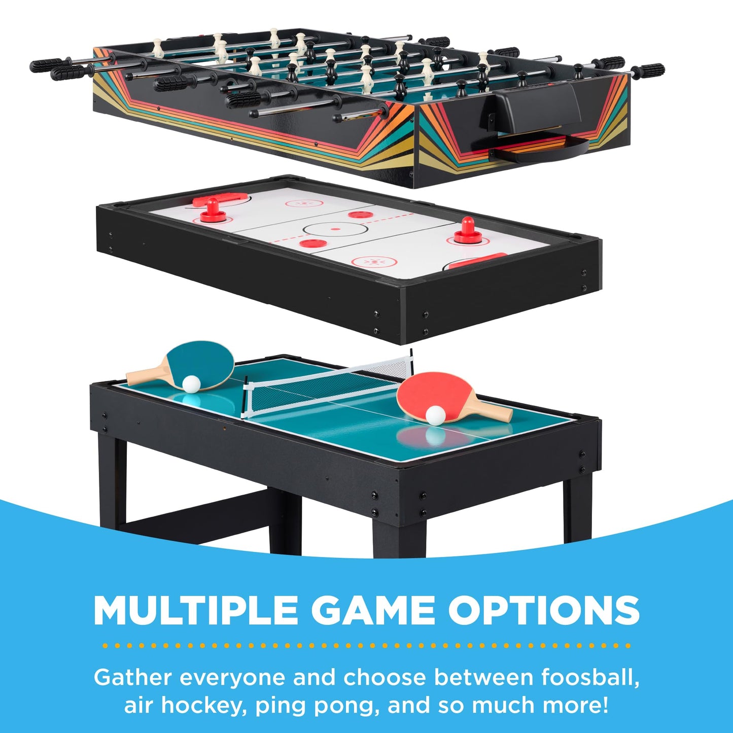 Multi Game Table Set for Family Game Room Fun