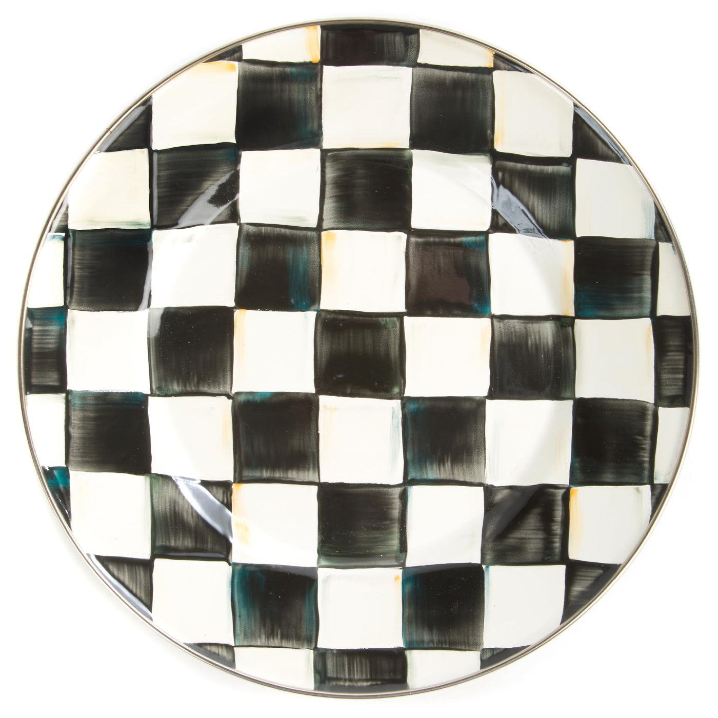 Decorative Enamel Dinner Plate 10 Inch