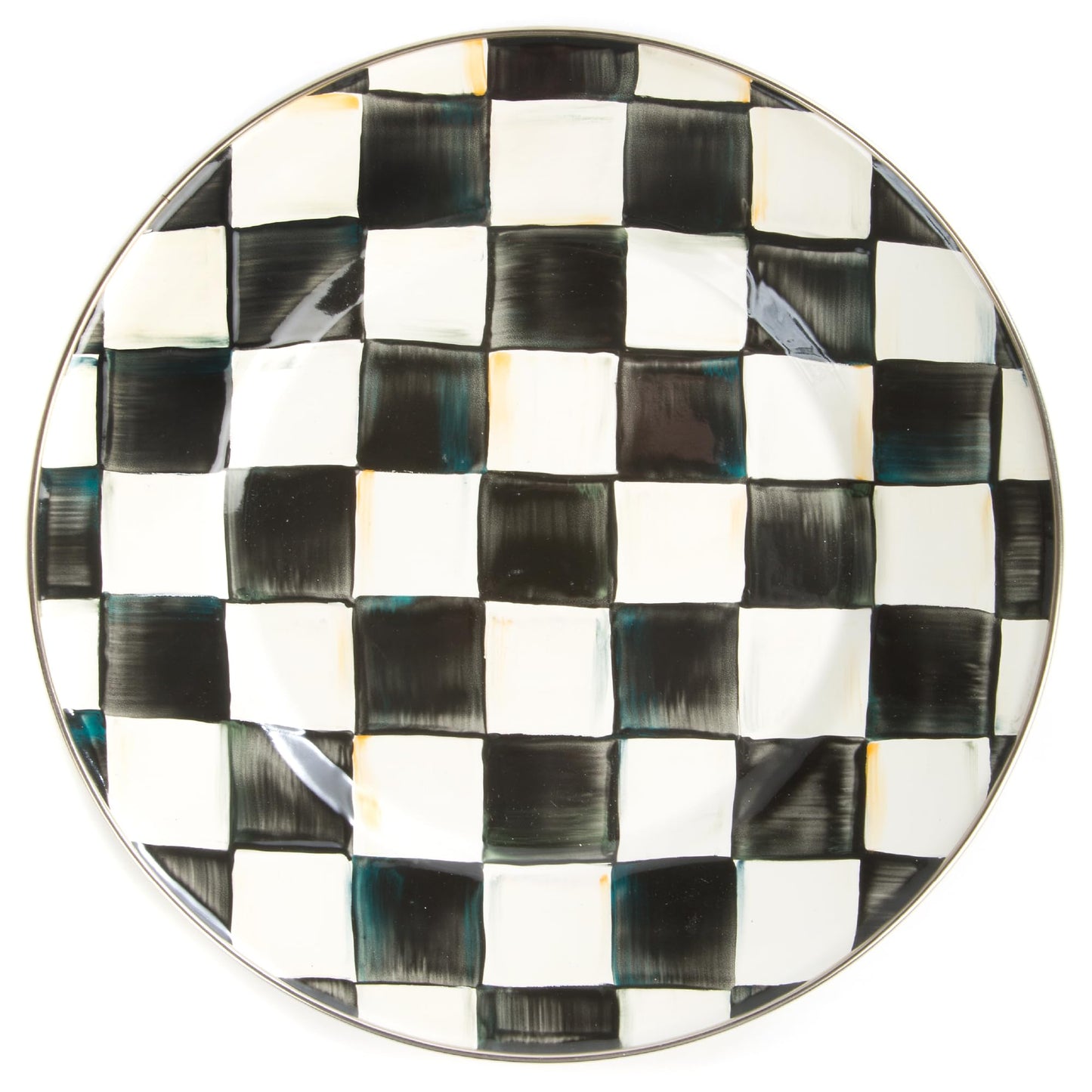 Decorative Enamel Dinner Plate 10 Inch