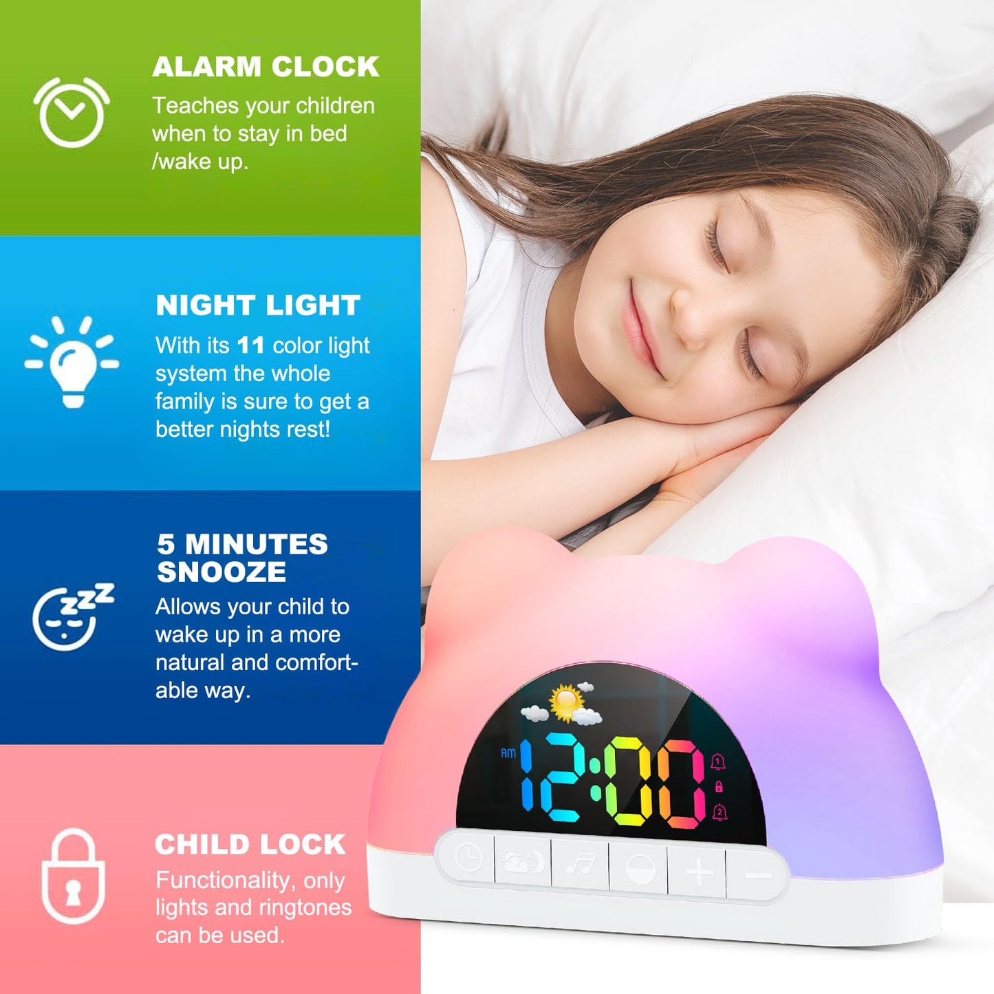 Kids Sleep Trainer Alarm Clock