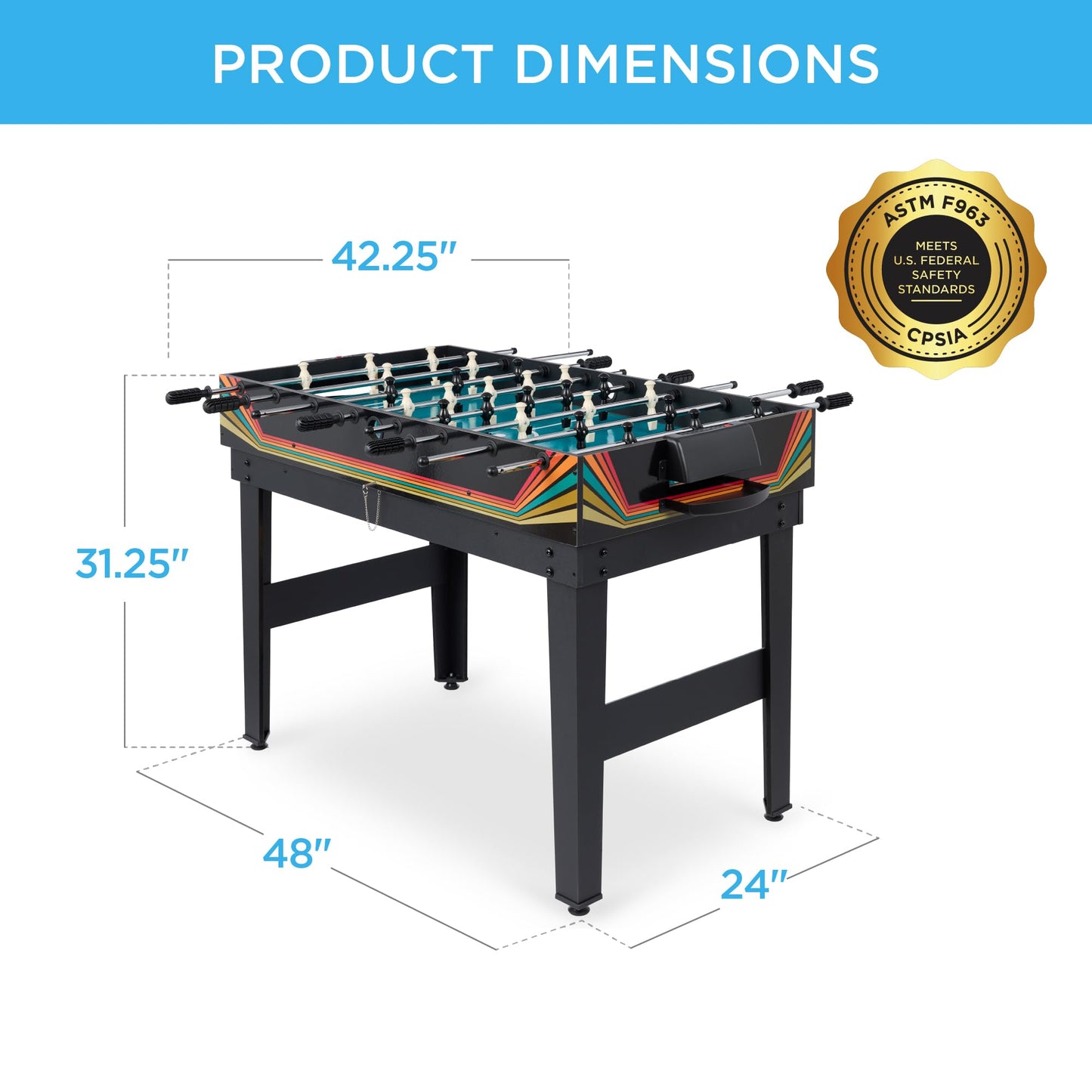 Multi Game Table Set for Family Game Room Fun