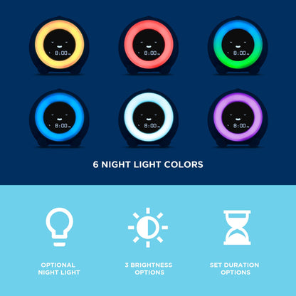 Kids Sleep Trainer Night Light Alarm Clock