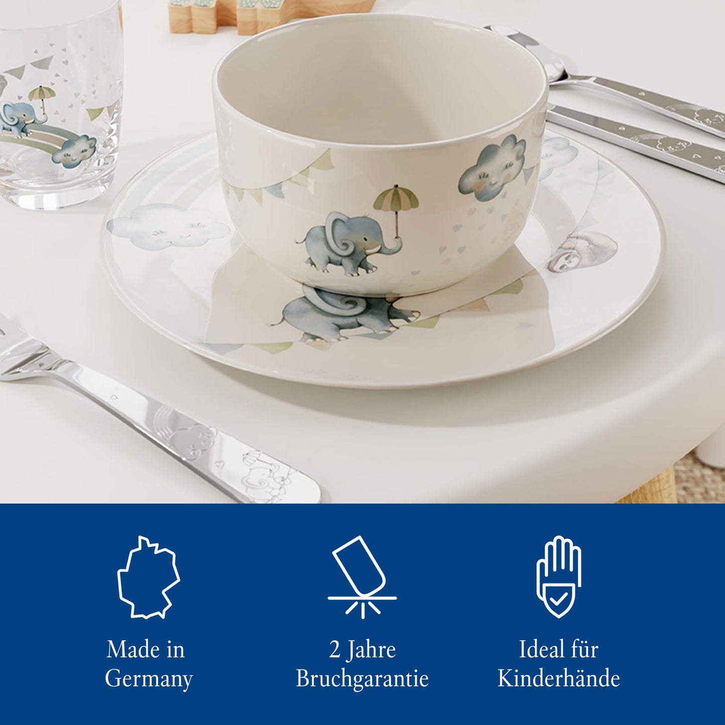 Elephant Kids Porcelain Bowl for Daily Meals