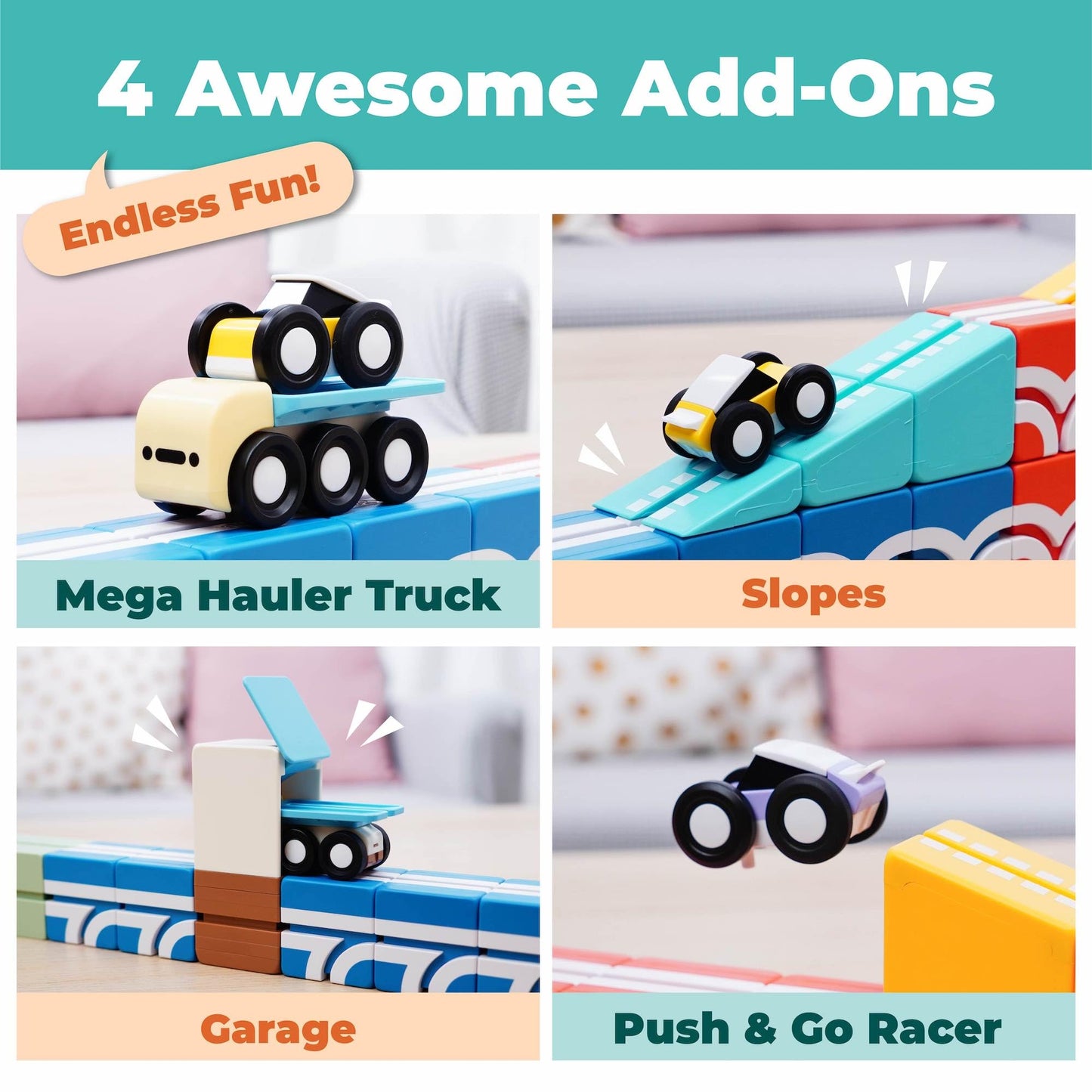 Magnetic Building Tiles Set for Kids