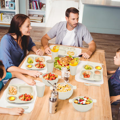 Kids Wheat Straw Dinnerware Set 24 Piece