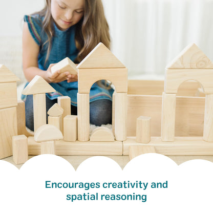 Solid Wood Building Blocks Set 60 Piece
