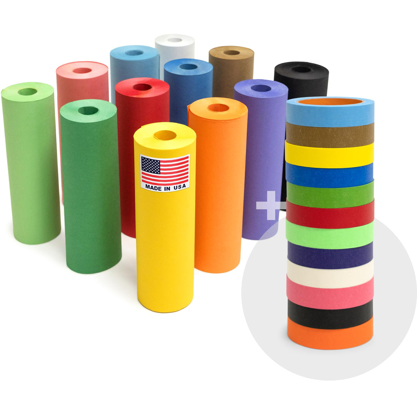 Colored Kraft Paper and Masking Tape Set