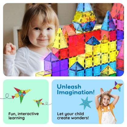 Magnetic Building Tiles 100 Piece Set