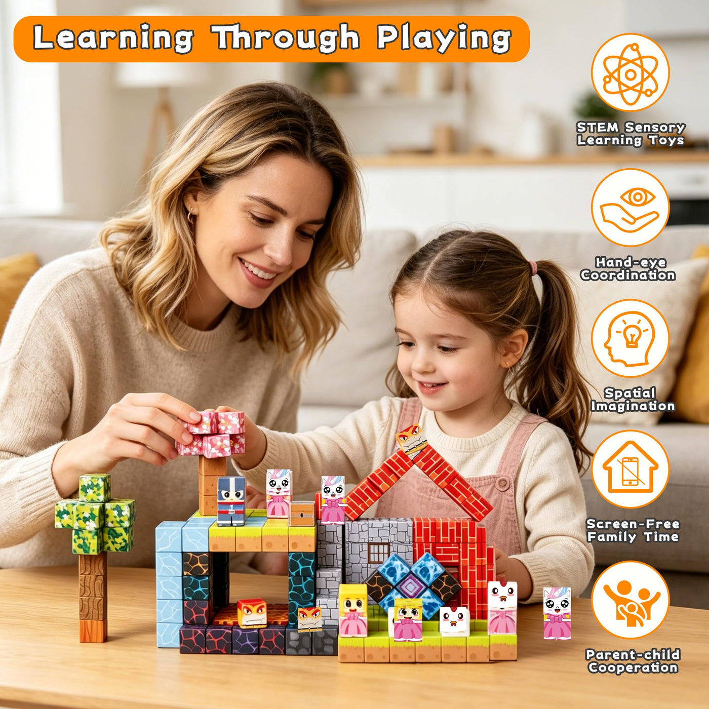Magnetic Building Blocks STEM Toy Set