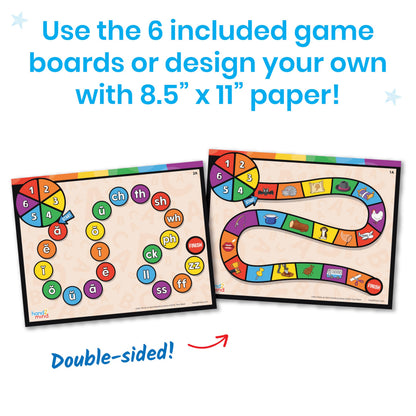 Preschool Reading & Math Learning Game Tray Set