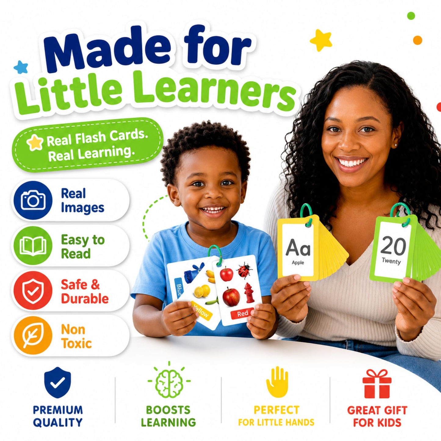 TOYVENTIVE First 250 Thick Toddler Flash Cards