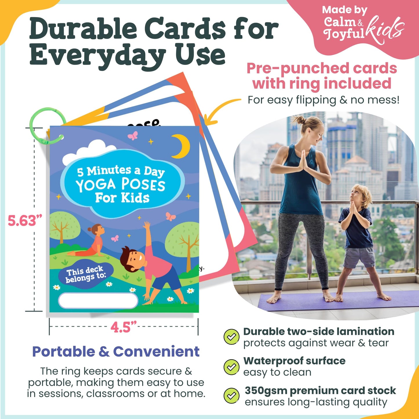 Calm Down Corner Kit with Mindfulness Cards for Kids