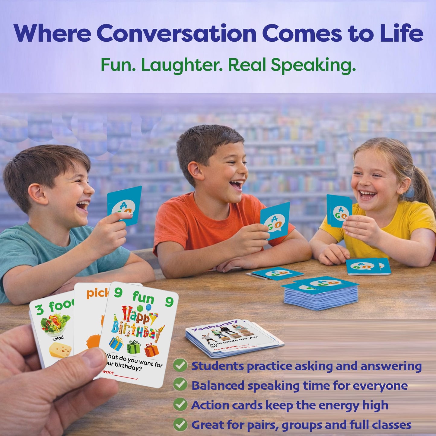 English Q&A Card Game for Kids Learning