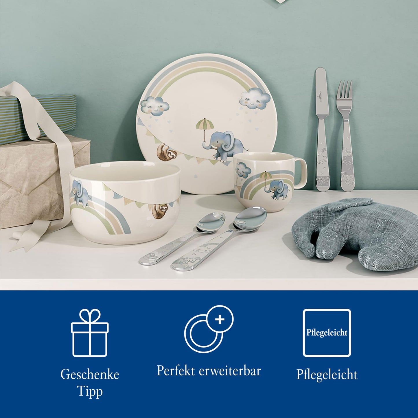Elephant Kids Porcelain Bowl for Daily Meals
