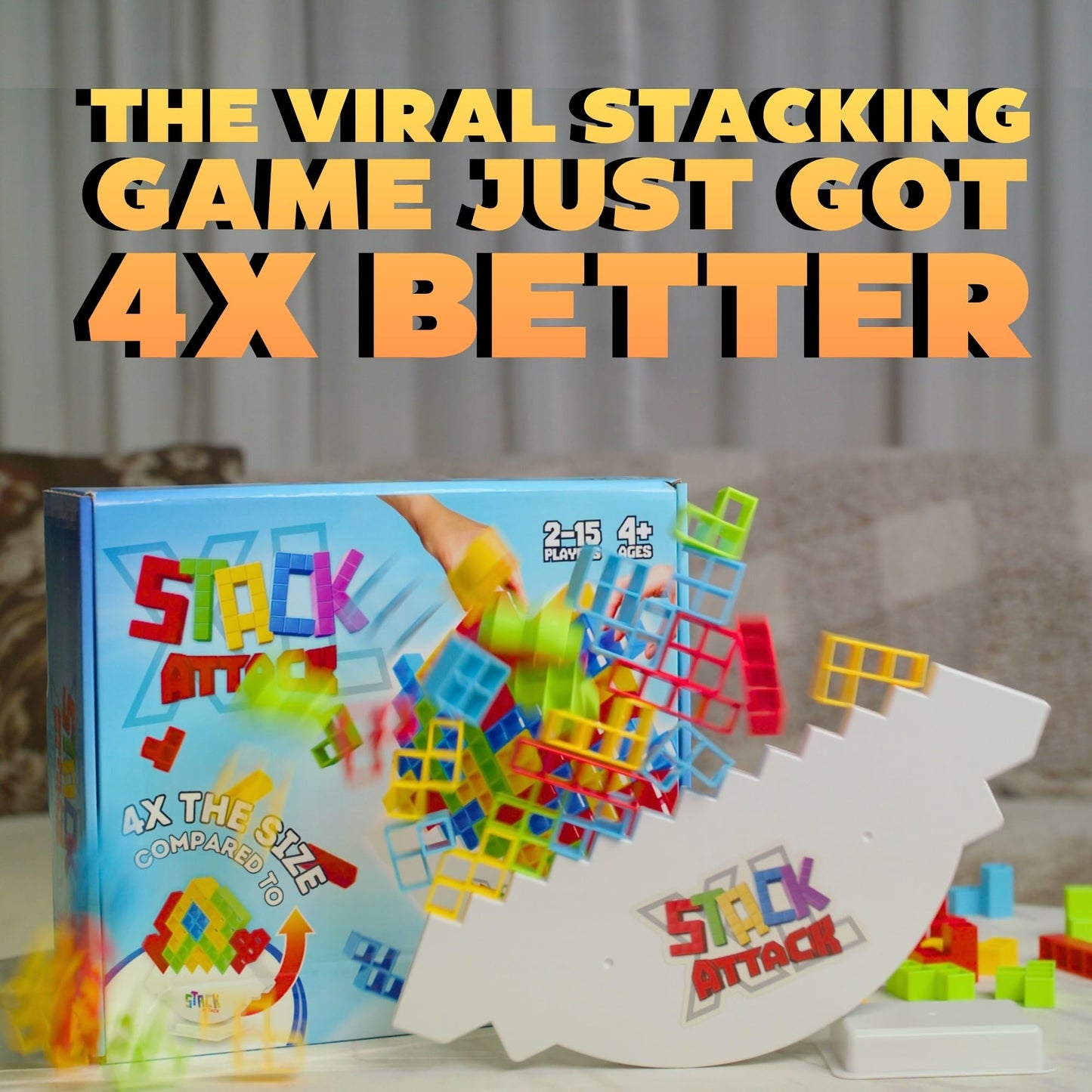 Stacking Tower Game for Kids & Adults Family Fun