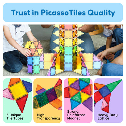 Magnetic Building Tiles 100 Piece Set