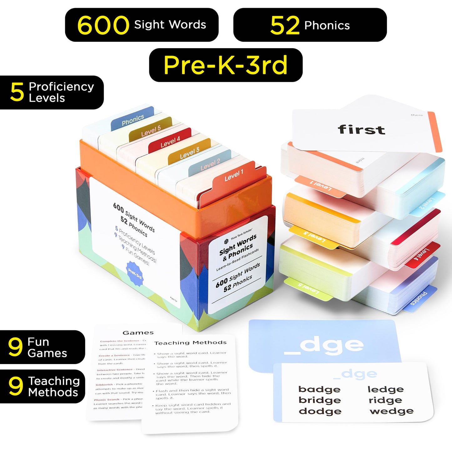Sight Words Flash Cards for Kids Reading Practice