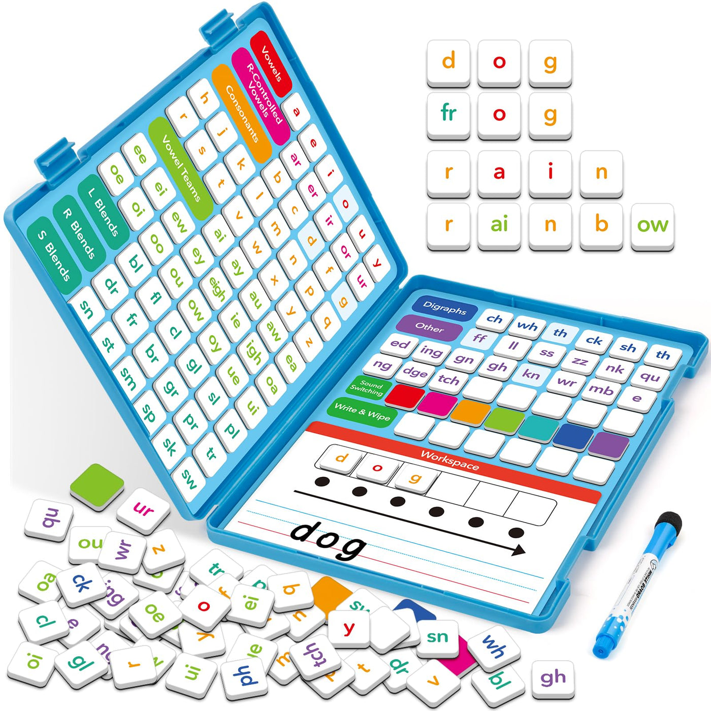 Magnetic Letter Tiles Phonics Game for Kids Learning