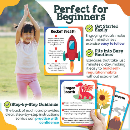 Calm Down Corner Kit with Mindfulness Cards for Kids