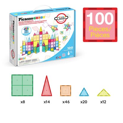 Magnetic Building Tiles 100 Piece Set