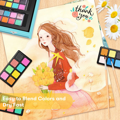 Deluxe Wooden Art Supplies Drawing Kit