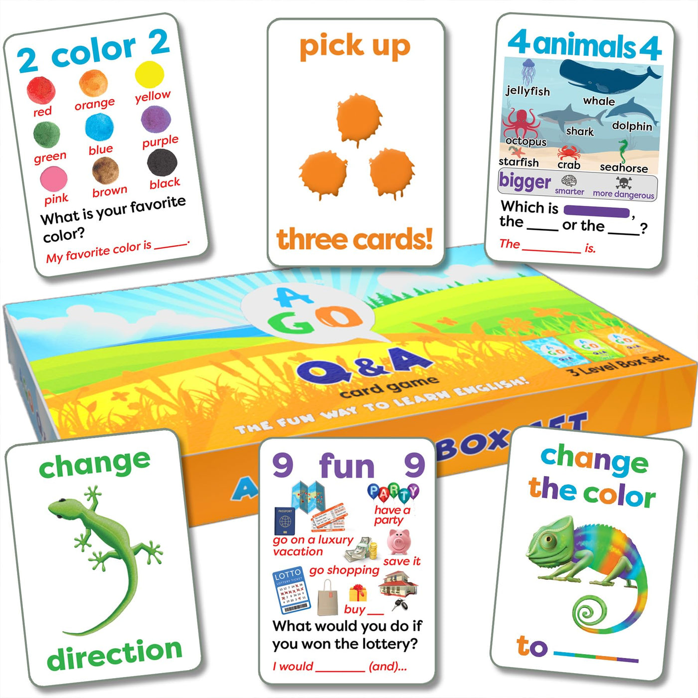 English Q&A Card Game for Kids Learning