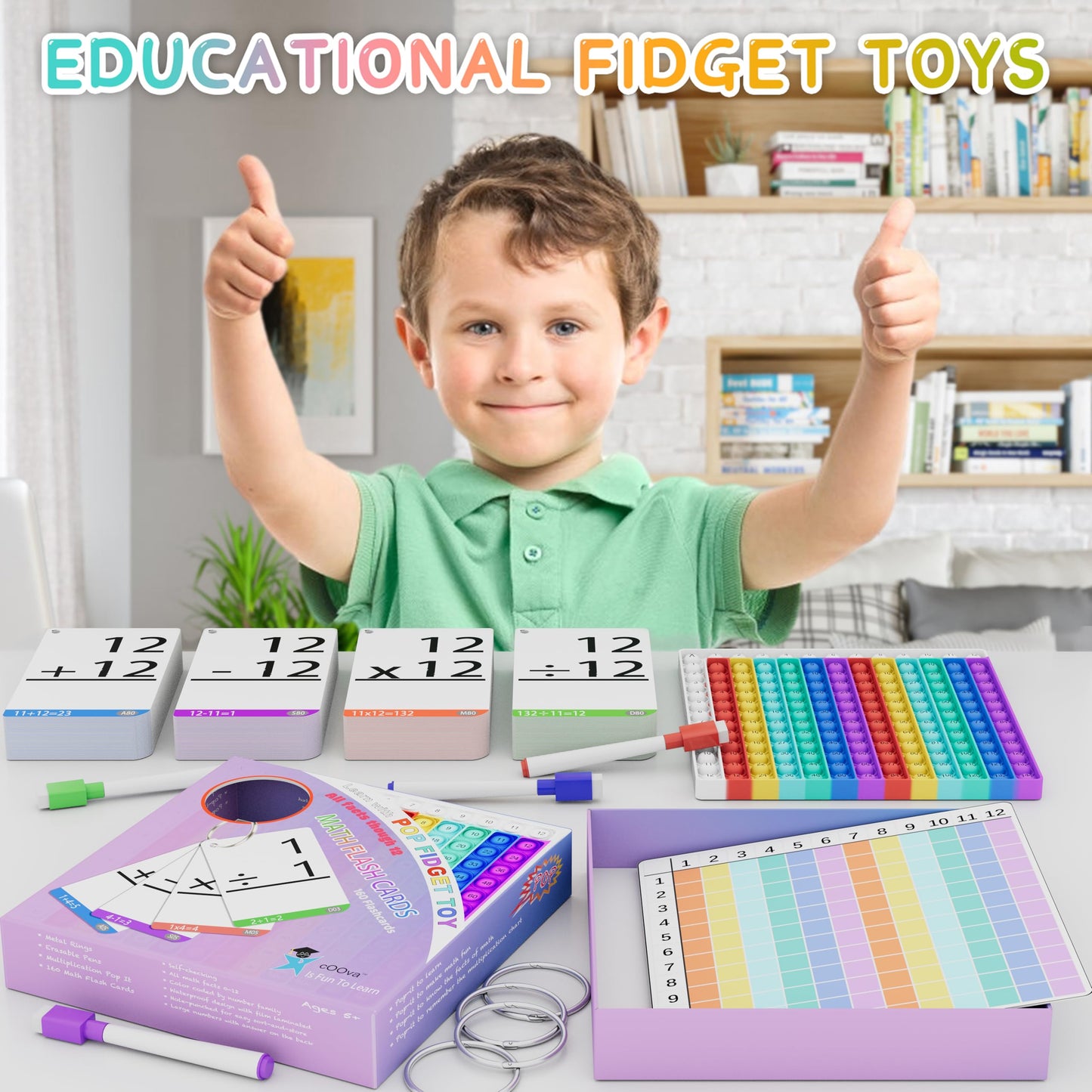 Educational Flash Cards Sight Word Math Game