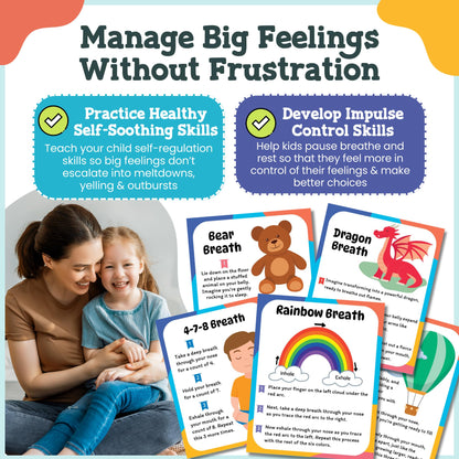 Calm Down Corner Kit with Mindfulness Cards for Kids