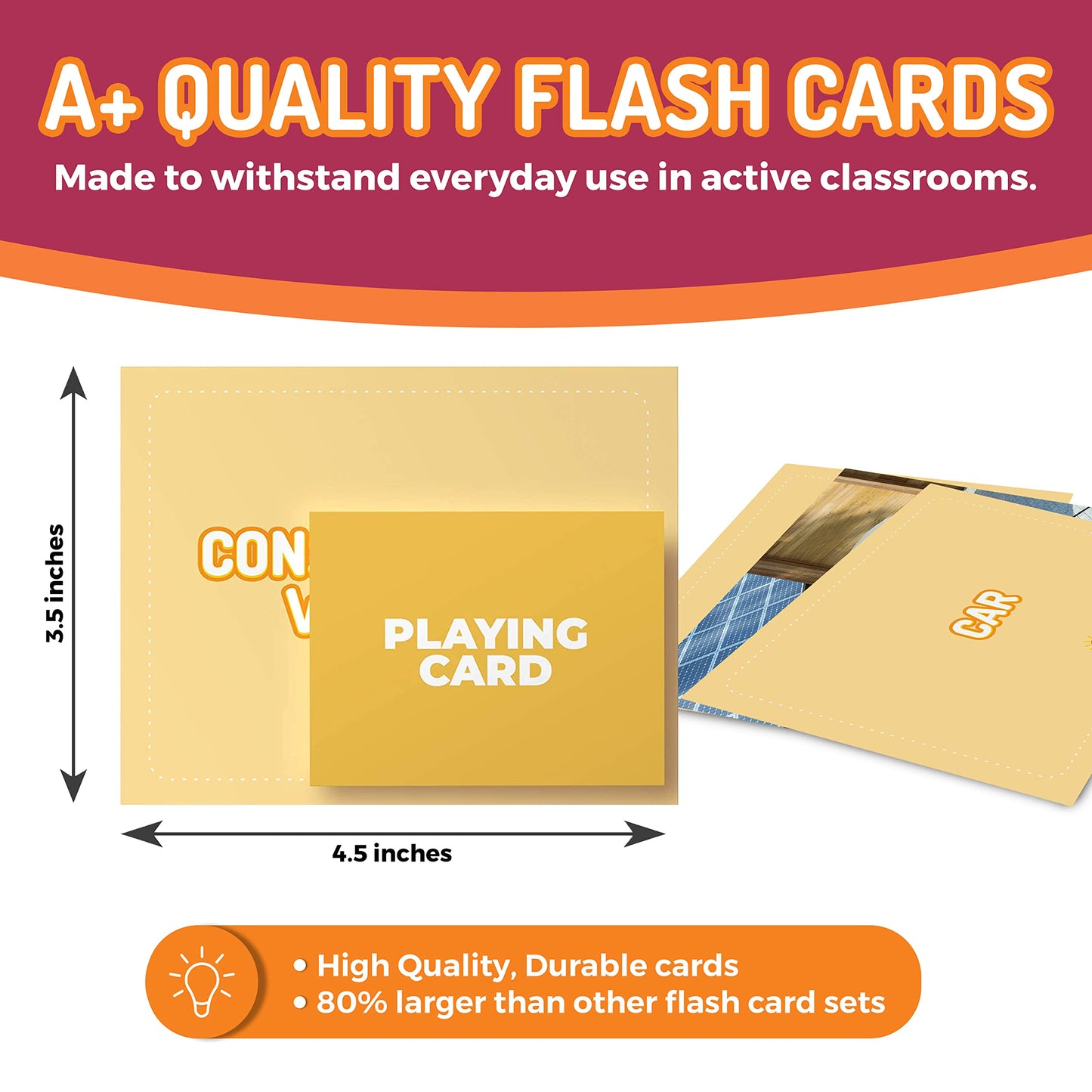 Vocabulary Builder Flash Cards for Kids Learning