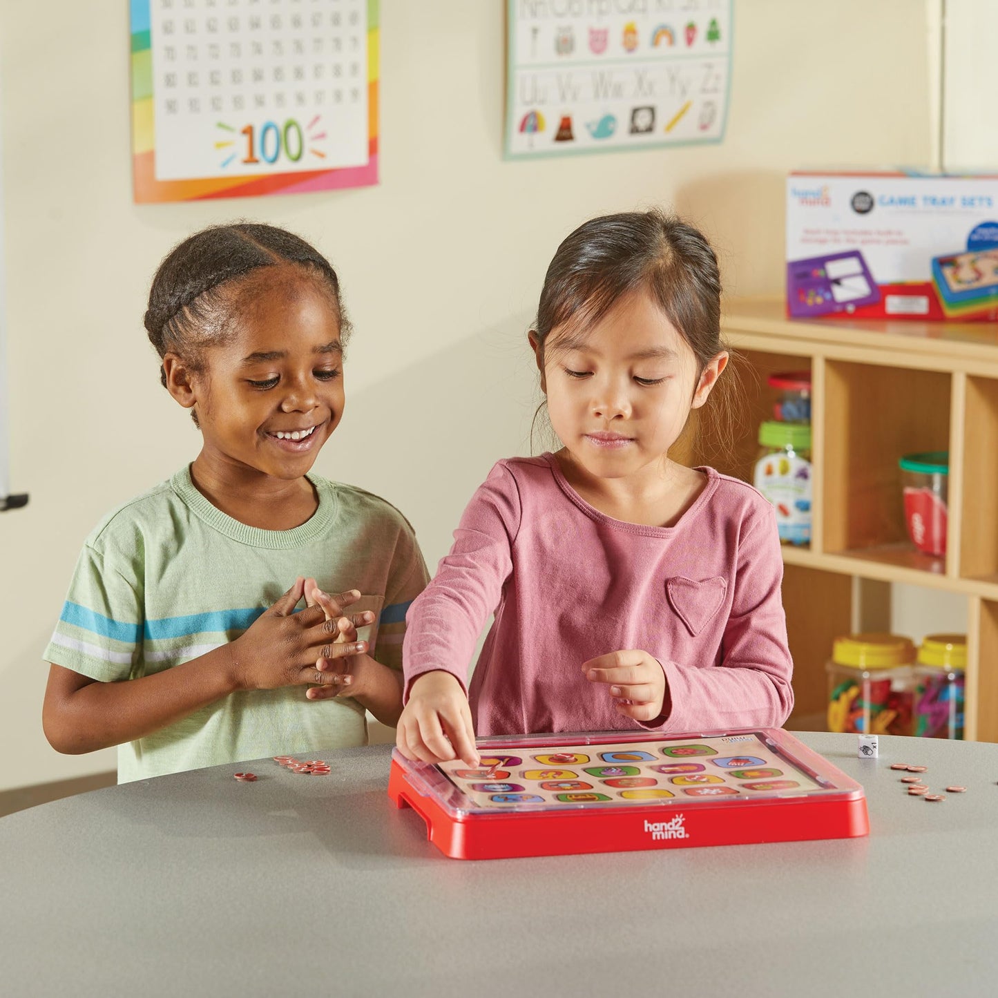 Preschool Reading & Math Learning Game Tray Set